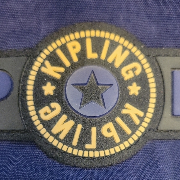 Kipling Navy Mini Sport Backpack w/ Tan Stitching, Logo  & Rope - Picture 13 of 16